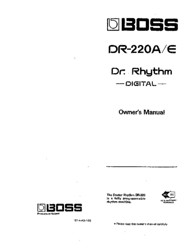BOSS dr-220a dr-220e owners manual rvgm  . Rare and Ancient Equipment BOSS DR-220 boss_dr-220a_dr-220e_owners_manual_rvgm.pdf