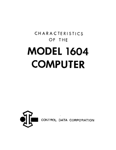 cdc 018c CDC1604 Manual  . Rare and Ancient Equipment cdc 1604 018c_CDC1604_Manual.pdf