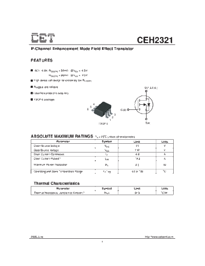 . Electronic Components Datasheets ceh2321  . Electronic Components Datasheets Active components Transistors CET ceh2321.pdf