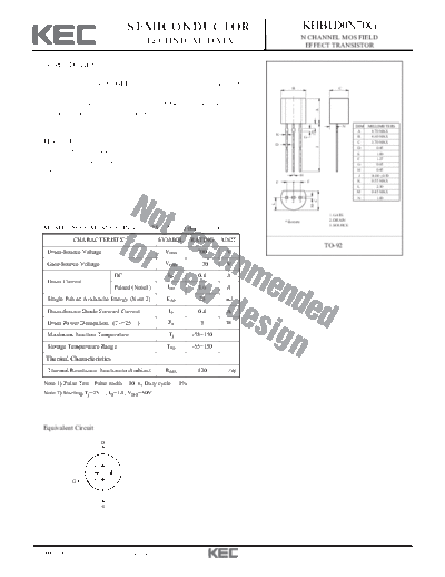 . Electronic Components Datasheets khb1d0n70g  . Electronic Components Datasheets Active components Transistors KEC khb1d0n70g.pdf