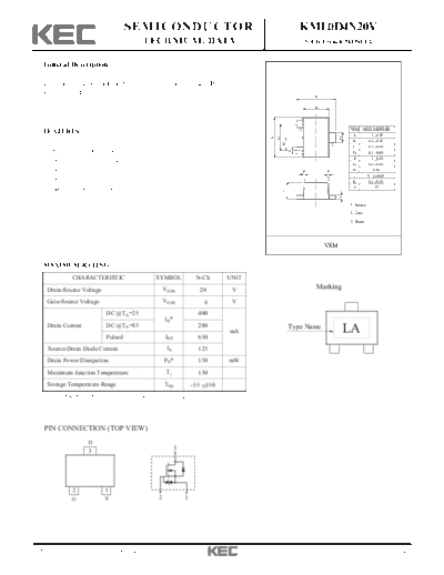 . Electronic Components Datasheets kml0d4n20v  . Electronic Components Datasheets Active components Transistors KEC kml0d4n20v.pdf