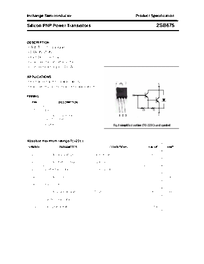 Inchange Semiconductor 2sb675  . Electronic Components Datasheets Active components Transistors Inchange Semiconductor 2sb675.pdf