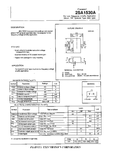 Isahaya 2sa1530a  . Electronic Components Datasheets Active components Transistors Isahaya 2sa1530a.pdf