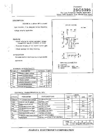 Isahaya 2sc5395  . Electronic Components Datasheets Active components Transistors Isahaya 2sc5395.pdf
