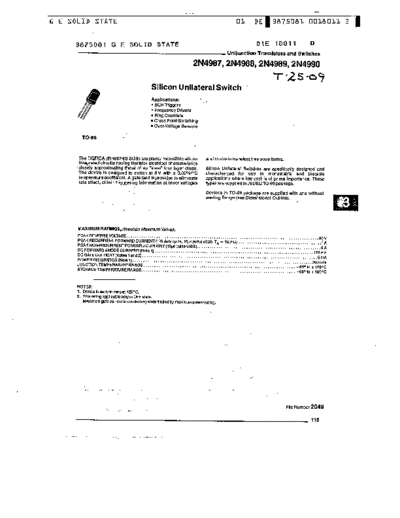 NO 2n4989  . Electronic Components Datasheets Active components Transistors NO 2n4989.pdf