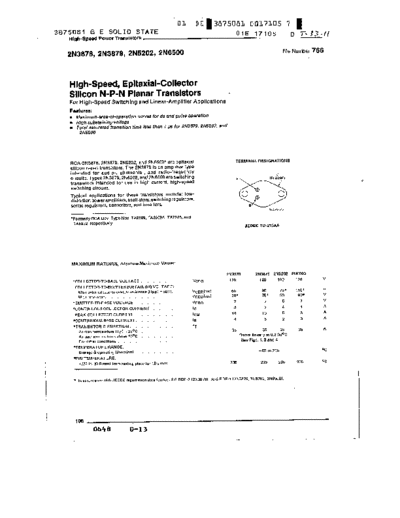 NO 2n3879  . Electronic Components Datasheets Active components Transistors NO 2n3879.pdf