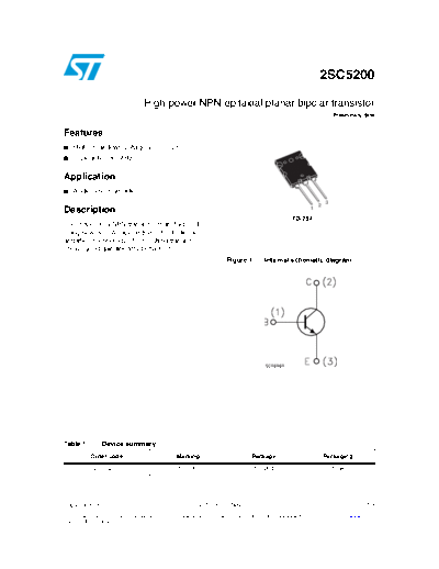 ST 2sc5200  . Electronic Components Datasheets Active components Transistors ST 2sc5200.pdf