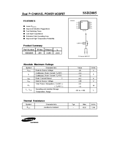 Samsung ssd2005  . Electronic Components Datasheets Active components Transistors Samsung ssd2005.pdf