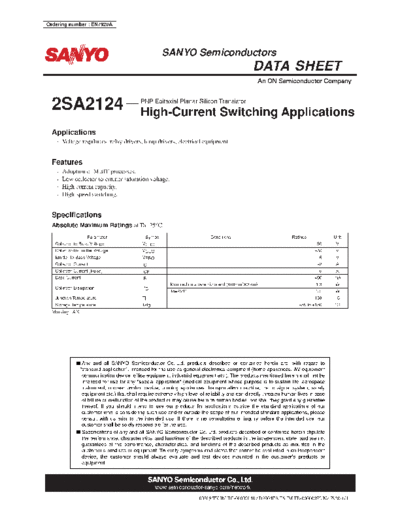 Sanyo 2sa2124  . Electronic Components Datasheets Active components Transistors Sanyo 2sa2124.pdf