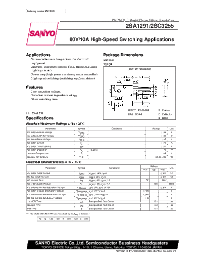 Sanyo 2sc3255  . Electronic Components Datasheets Active components Transistors Sanyo 2sc3255.pdf