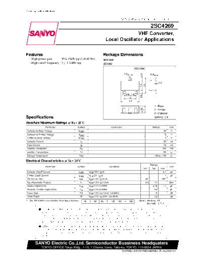 . Electronic Components Datasheets 2sc4269  . Electronic Components Datasheets Active components Transistors Sanyo 2sc4269.pdf