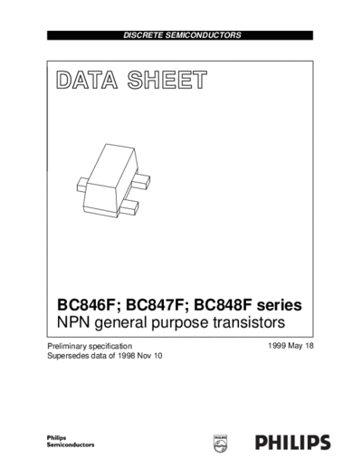 Philips bc846f bc847f bc848f series 2  . Electronic Components Datasheets Active components Transistors Philips bc846f_bc847f_bc848f_series_2.pdf