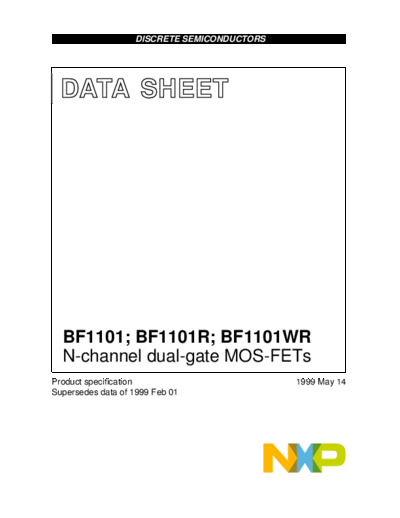 Philips bf1101 r wr  . Electronic Components Datasheets Active components Transistors Philips bf1101_r_wr.pdf