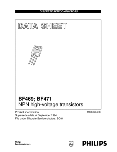Philips bf469 bf471 1  . Electronic Components Datasheets Active components Transistors Philips bf469_bf471_1.pdf