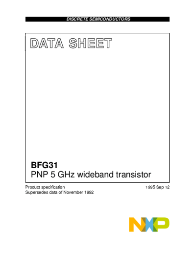 Philips bfg31  . Electronic Components Datasheets Active components Transistors Philips bfg31.pdf