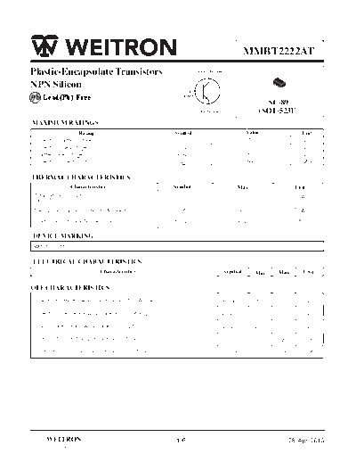 Wietron mmbt2222at  . Electronic Components Datasheets Active components Transistors Wietron mmbt2222at.pdf