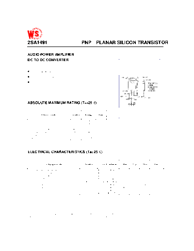 WingShing 2sa1491  . Electronic Components Datasheets Active components Transistors WingShing 2sa1491.pdf