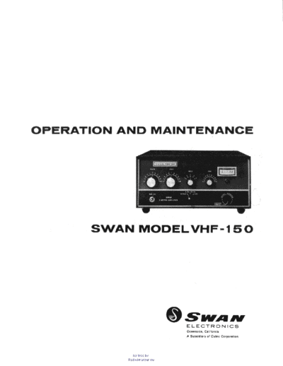 . Various Swan VHF-150 user  . Various Swan_VHF-150_user.pdf