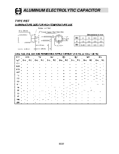 Cosonic ec27  . Electronic Components Datasheets Passive components capacitors Cosonic ec27.pdf