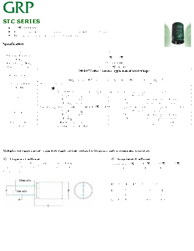 GRP [Hongyi Electronics] GRP [radial thru-hole] STC Series  . Electronic Components Datasheets Passive components capacitors GRP [Hongyi Electronics] GRP [radial thru-hole] STC Series.pdf