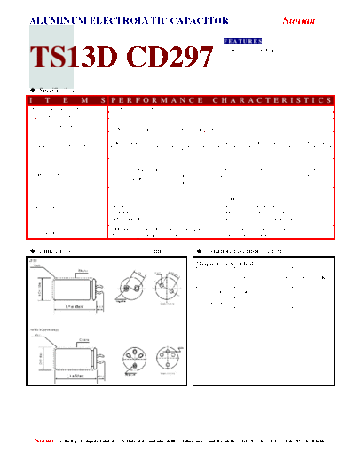 Suntan [snap-in] TS13D0-CD297 Series  . Electronic Components Datasheets Passive components capacitors Suntan Suntan [snap-in] TS13D0-CD297 Series.pdf