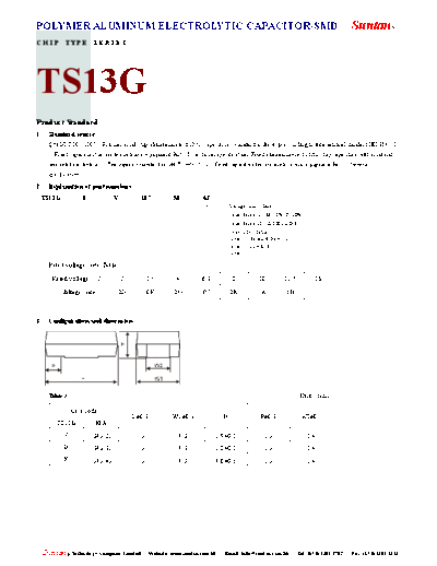 Suntan [polymer smd] TS13G Series  . Electronic Components Datasheets Passive components capacitors Suntan Suntan [polymer smd] TS13G Series.pdf