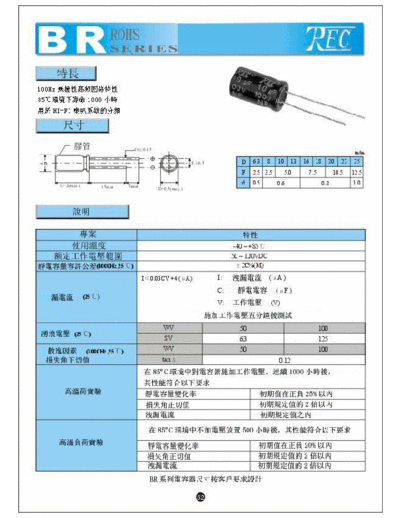 TREC TREC [radial] BR Series  . Electronic Components Datasheets Passive components capacitors TREC TREC [radial] BR Series.pdf