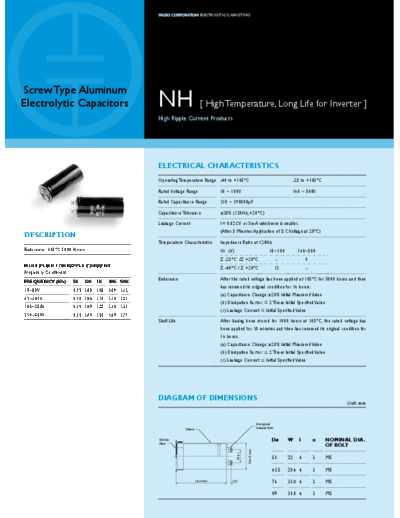 Yageo [screw-terminal] NH Series  . Electronic Components Datasheets Passive components capacitors Yageo Yageo [screw-terminal] NH Series.pdf
