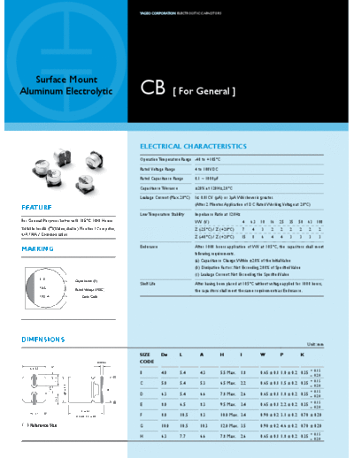 Yageo Yageo [smd] CB Series  . Electronic Components Datasheets Passive components capacitors Yageo Yageo [smd] CB Series.pdf