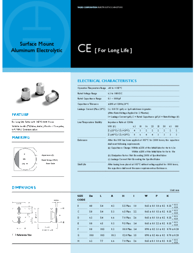 Yageo Yageo [smd] CE Series  . Electronic Components Datasheets Passive components capacitors Yageo Yageo [smd] CE Series.pdf