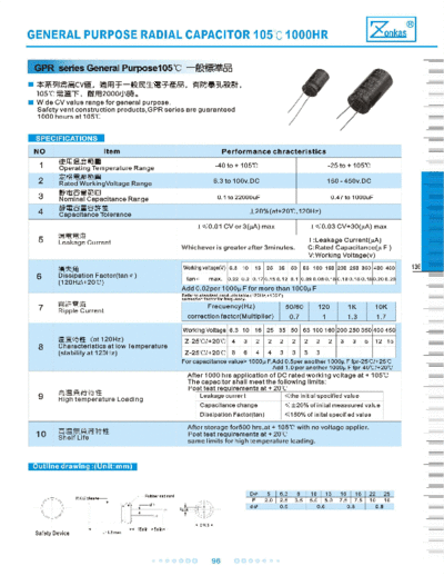 Zonkas [radial thru-hole] GPR Series  . Electronic Components Datasheets Passive components capacitors Zonkas Zonkas [radial thru-hole] GPR Series.pdf