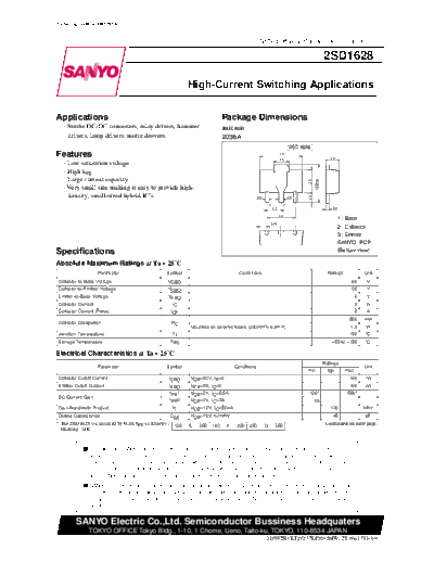 2 22sd1628  . Electronic Components Datasheets Various datasheets 2 22sd1628.pdf