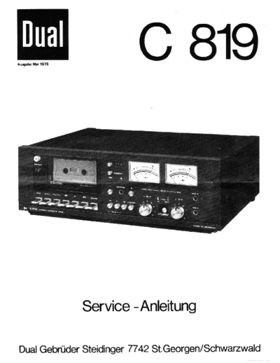 DUAL hfe   c 819 service de  . Rare and Ancient Equipment DUAL Audio C 819 hfe_dual_c_819_service_de.pdf