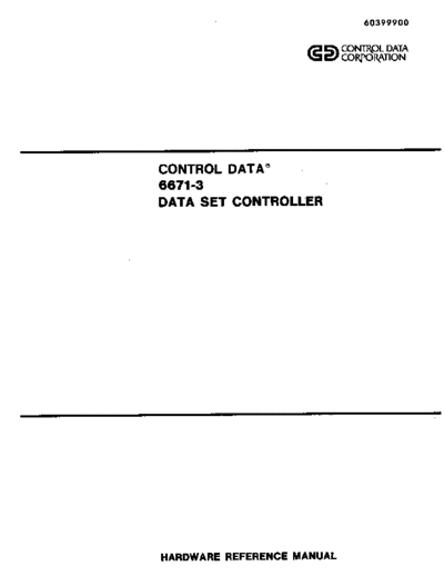cdc 60399900F 6671 Data Set Controller Mar79  . Rare and Ancient Equipment cdc cyber peripheralCtlr 60399900F_6671_Data_Set_Controller_Mar79.pdf