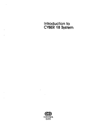 cdc 76361235A IntroToCyber18 1983  . Rare and Ancient Equipment cdc 1700 cyber_18 76361235A_IntroToCyber18_1983.pdf