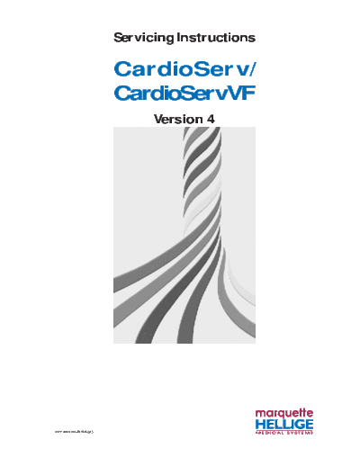 . Various Marquette Cardioserv V4 - Service Manual  . Various Defibrillators and AEDs Marquette_Cardioserv_V4_-_Service_Manual.pdf
