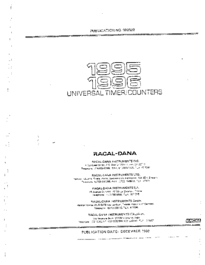 Racal 1995 1996 Operation and Service  . Rare and Ancient Equipment Racal RACAL 1995 1996 Operation and Service.pdf