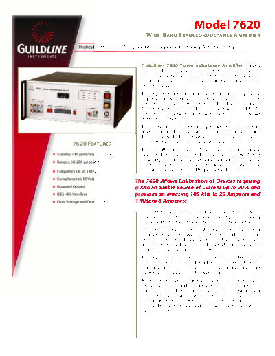 . Various Guildline7620Datasheet  . Various Guildline Guildline7620Datasheet.pdf