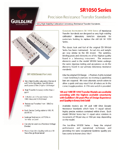 . Various GuildlineSR1050Datasheet  . Various Guildline GuildlineSR1050Datasheet.pdf