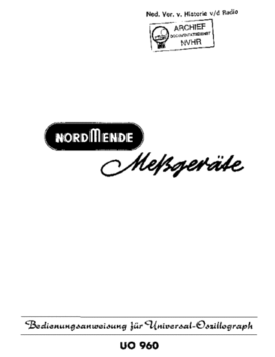 Nordmende Nordmende UO960  Nordmende Meet app UO960 Nordmende_UO960.pdf