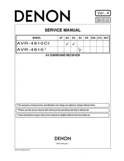 DENON hfe denon avr-4810 4810ci service en  DENON Audio AVR-4810 hfe_denon_avr-4810_4810ci_service_en.pdf