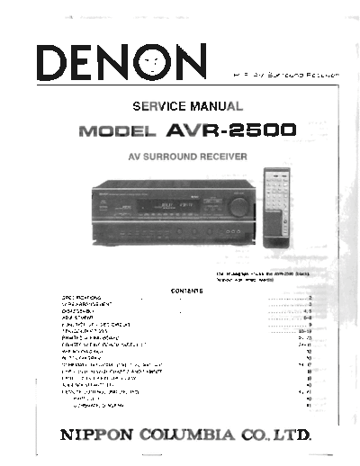 DENON -AVR-2500-Service-Manual  DENON Audio AVR-2500 Denon-AVR-2500-Service-Manual.pdf