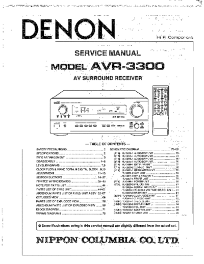 DENON hfe denon avr-3300 service  DENON Audio AVR-3300 hfe_denon_avr-3300_service.pdf