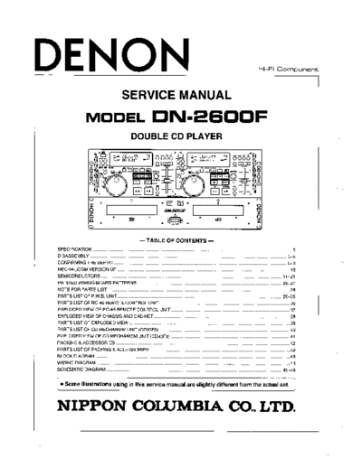 DENON DN2600F SM V01  DENON Audio DN-2600F DN2600F_SM_V01.pdf