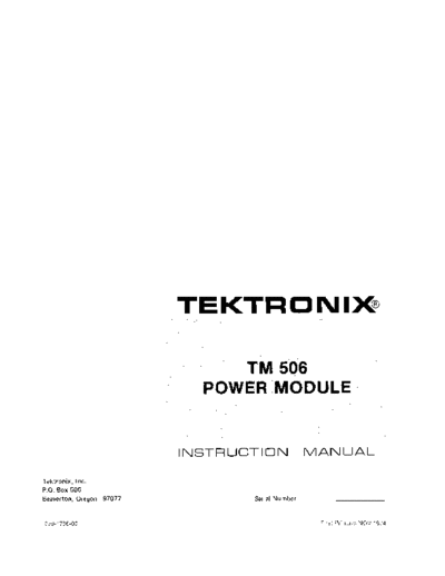 Tektronix tm506  Tektronix tm506.pdf