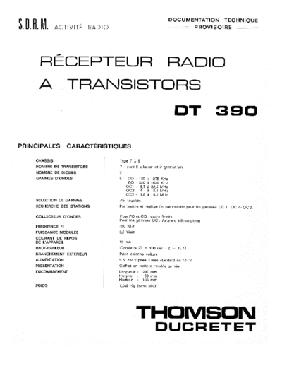 DUCRETET THOMSON dt 390  . Rare and Ancient Equipment DUCRETET THOMSON DT390 dt 390.pdf