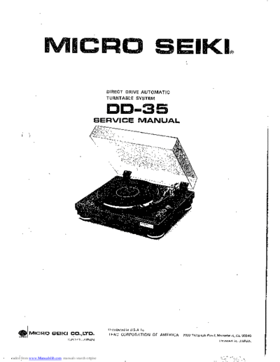 MICROSEIKI dd35  . Rare and Ancient Equipment MICROSEIKI DD-35 dd35.pdf
