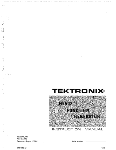 Tektronix TEK FG502 Instruction  Tektronix TEK FG502 Instruction.pdf
