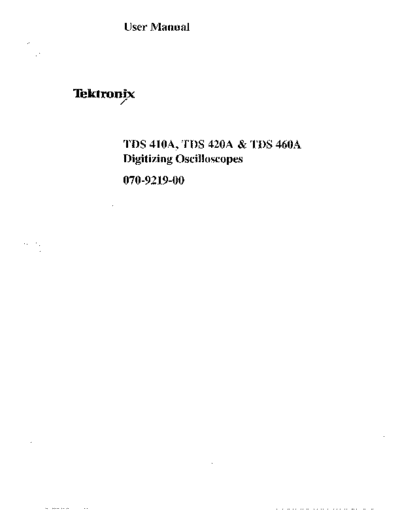 Tektronix TEK TDS 410A 252C 420A 252C 460A User  Tektronix TEK TDS 410A_252C 420A_252C 460A User.pdf