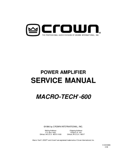 . Various ma600sm  . Various SM scena Crown ma600sm.pdf